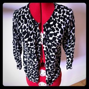 Petite Dots Dalmatian Cardigan Black Relativity M
